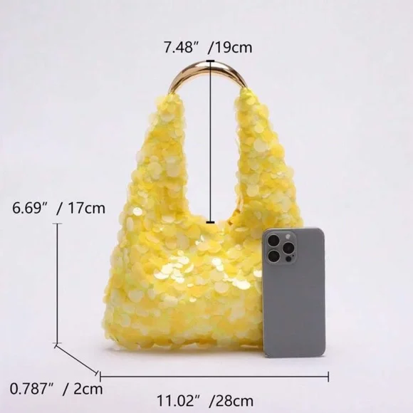 🌟 Yellow Sequin Bag 🌟 - Picture 2 of 7